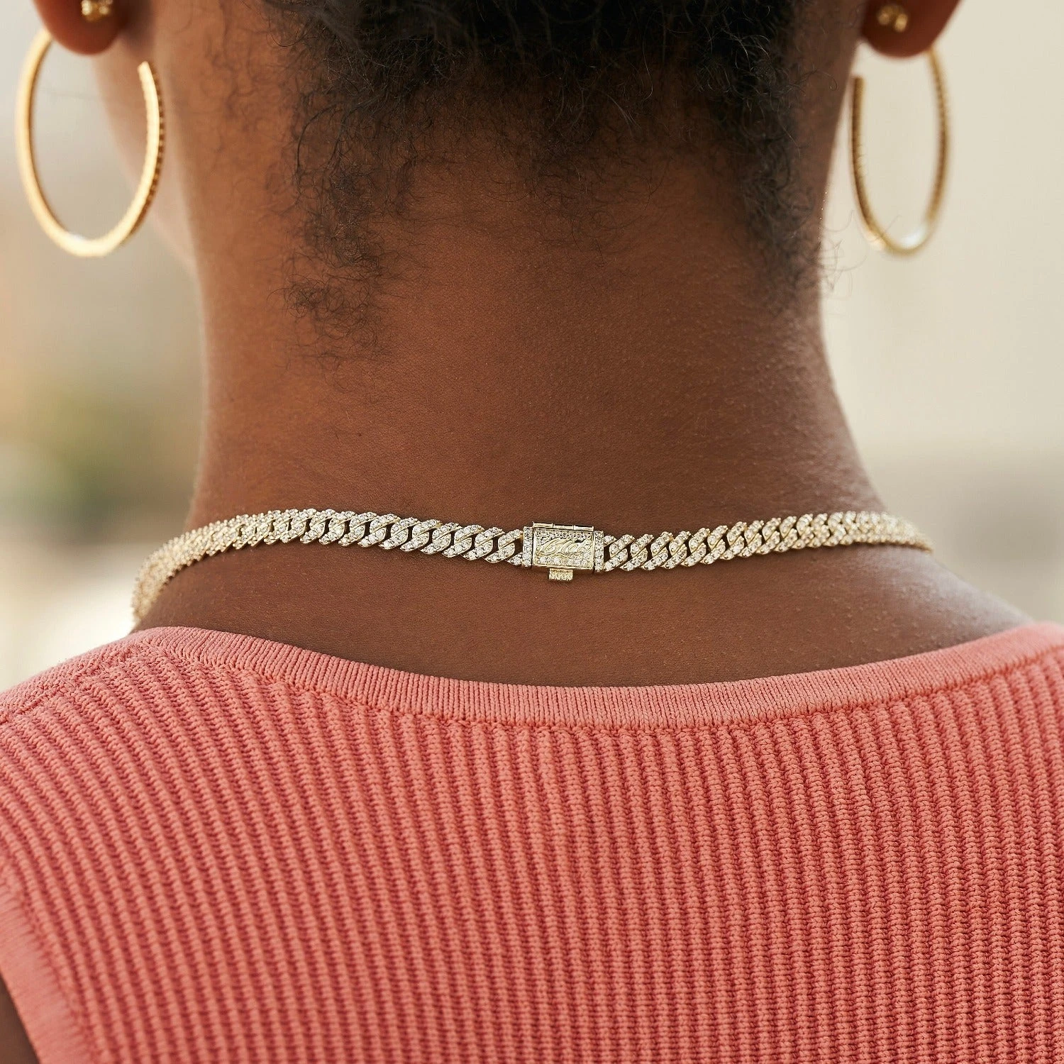 Micro Diamond Prong Necklace + Bracelet Bundle In Yellow Gold - 6mm 5 Micro Diamond Prong Necklace + Bracelet Bundle In Yellow Gold - 6mm - Image 5