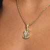 Solid Gold Micro Iced Jesus Pendant