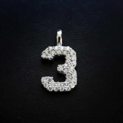 Solid Gold Number Pendants In White Gold -Fashion Jewelry Discount Store 10k solid gold number pendants in white gold gld men the gld shop 10