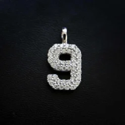 Solid Gold Number Pendants In White Gold -Fashion Jewelry Discount Store 10k solid gold number pendants in white gold gld men the gld shop 15