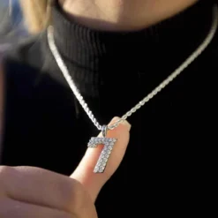 Solid Gold Number Pendants In White Gold -Fashion Jewelry Discount Store 10k solid gold number pendants in white gold gld men the gld shop 3