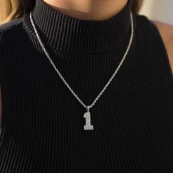 Solid Gold Number Pendants In White Gold -Fashion Jewelry Discount Store 10k solid gold number pendants in white gold gld men the gld shop 4