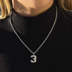 Solid Gold Number Pendants In White Gold -Fashion Jewelry Discount Store 10k solid gold number pendants in white gold gld men the gld shop 5