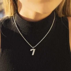 Solid Gold Number Pendants In White Gold -Fashion Jewelry Discount Store 10k solid gold number pendants in white gold gld men the gld shop 6