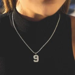 Solid Gold Number Pendants In White Gold -Fashion Jewelry Discount Store 10k solid gold number pendants in white gold gld men the gld shop 7