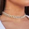 Diamond Cuban Link Choker + Anklet Bundle In Yellow Gold - 12mm
