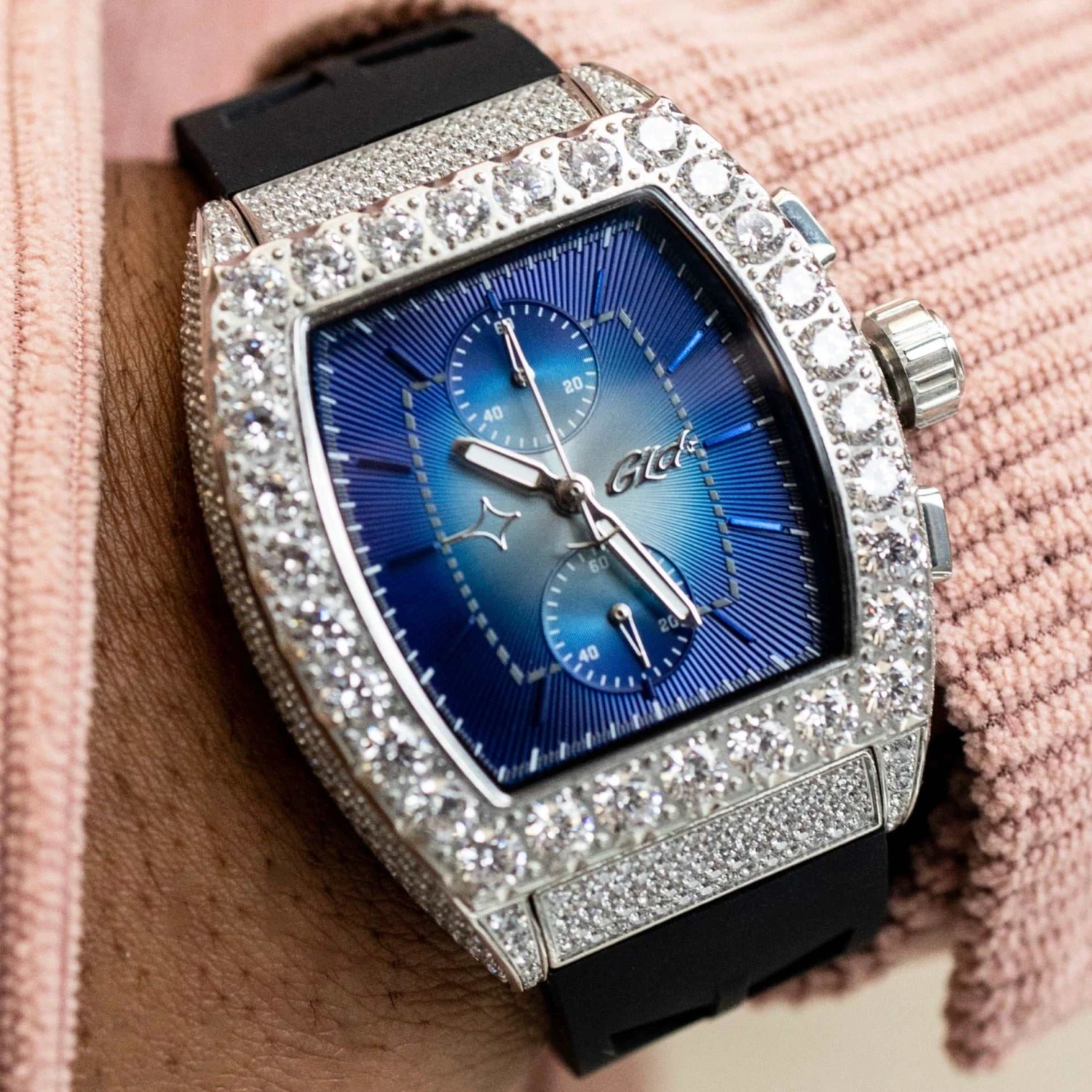 40MM Iced Perennial Era Watch W/ Rubber Strap 4 40MM Iced Perennial Era Watch W/ Rubber Strap - Image 4