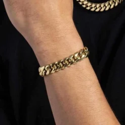 GLD Signature Cuban Chain + Bracelet Bundle - 12mm -Fashion Jewelry Discount Store 12mm gld signature cuban choker bracelet bundle gld men the gld shop 3