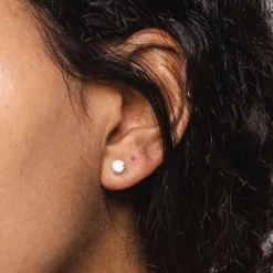 14k Round Cut Diamond Earrings In White Gold -Fashion Jewelry Discount Store 14k round cut diamond earrings in white gold gld women the gld shop 3