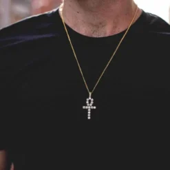 18k Vermeil Ankh Cross -Fashion Jewelry Discount Store 18k vermeil ankh cross gld men the gld shop 4