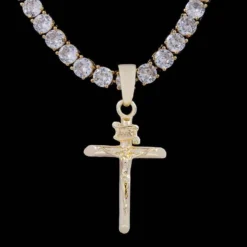 18k Vermeil Crucifix -Fashion Jewelry Discount Store 18k vermeil crucifix gld men the gld shop 11