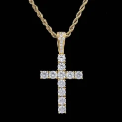 18k Vermeil Diamond Cross -Fashion Jewelry Discount Store 18k vermeil diamond cross gld men the gld shop 6