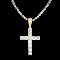 18k Vermeil Diamond Cross -Fashion Jewelry Discount Store 18k vermeil diamond cross gld men the gld shop 8