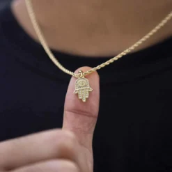 18k Vermeil Hamsah Micro Pendant -Fashion Jewelry Discount Store 18k vermeil hamsah micro pendant gld men the gld shop 3 77e582b8 e922 4459 bbe7 25be70e351a4