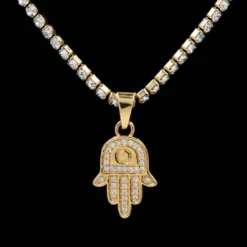 18k Vermeil Hamsah Micro Pendant -Fashion Jewelry Discount Store 18k vermeil hamsah micro pendant gld men the gld shop 8