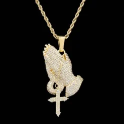 18k Vermeil Iced Praying Hands Pendant -Fashion Jewelry Discount Store 18k vermeil iced praying hands pendant gld men the gld shop 6 3b5f5d31 9ac4 47f8 9202 82c07876a6f7