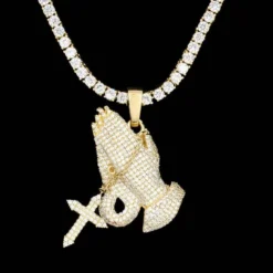 18k Vermeil Iced Praying Hands Pendant -Fashion Jewelry Discount Store 18k vermeil iced praying hands pendant gld men the gld shop 8 24754cbc 3fda 494b 9d95 b25a40acd34e
