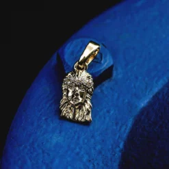 18k Vermeil Jesus Micro -Fashion Jewelry Discount Store 18k vermeil jesus micro gld men the gld shop 1