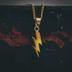 18k Vermeil Micro Lightning Bolt -Fashion Jewelry Discount Store 18k vermeil micro lightning bolt gld men the gld shop 1