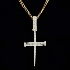 18k Vermeil Nail Cross -Fashion Jewelry Discount Store 18k vermeil nail cross gld men the gld shop 5