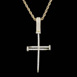 18k Vermeil Nail Cross -Fashion Jewelry Discount Store 18k vermeil nail cross gld men the gld shop 7