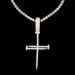 18k Vermeil Nail Cross -Fashion Jewelry Discount Store 18k vermeil nail cross gld men the gld shop 9