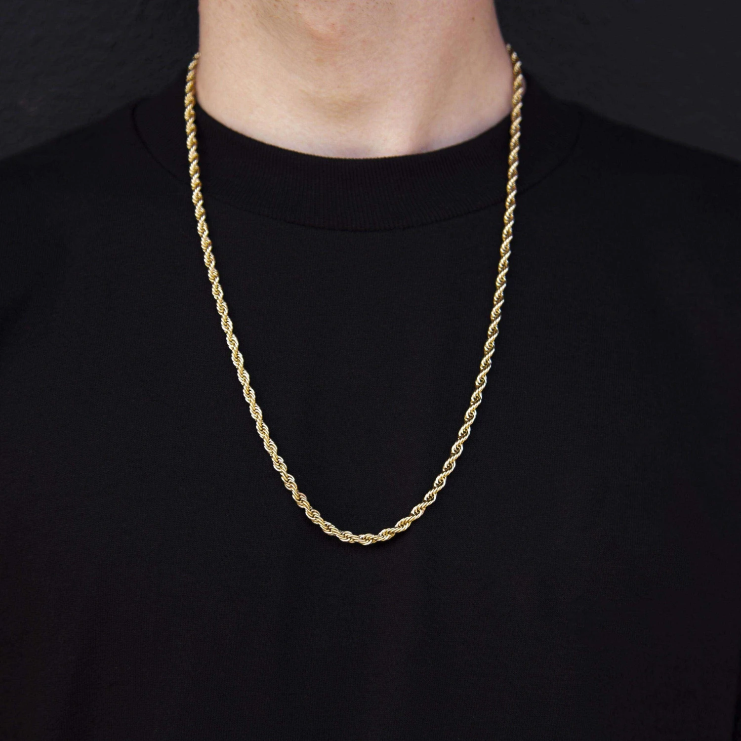 18k Vermeil Rope Chain (4mm) 3 18k Vermeil Rope Chain (4mm) - Image 3