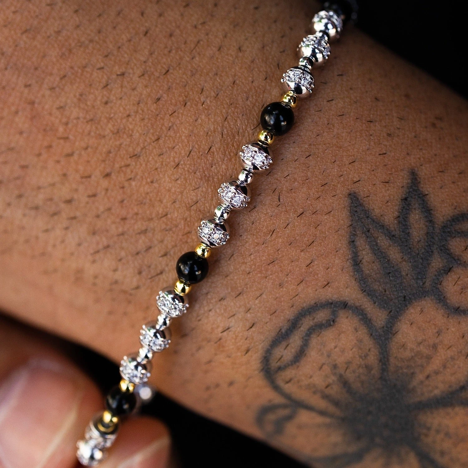 Sphere Iced Beaded Bracelet 2 Sphere Iced Beaded Bracelet - Image 2