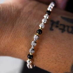 Sphere Iced Beaded Bracelet 11 Sphere Iced Beaded Bracelet -Fashion Jewelry Discount Store 1L9A1000