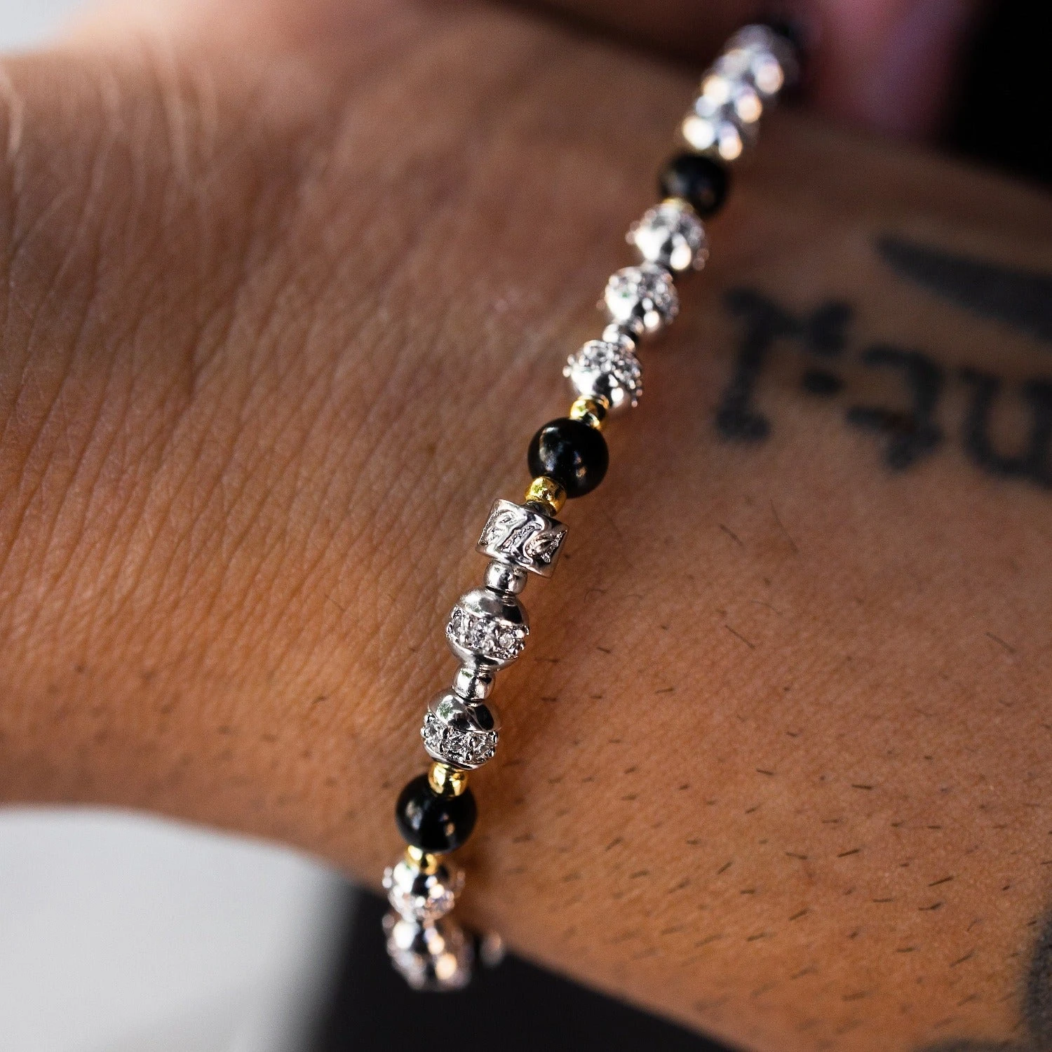 Sphere Iced Beaded Bracelet 4 Sphere Iced Beaded Bracelet - Image 4