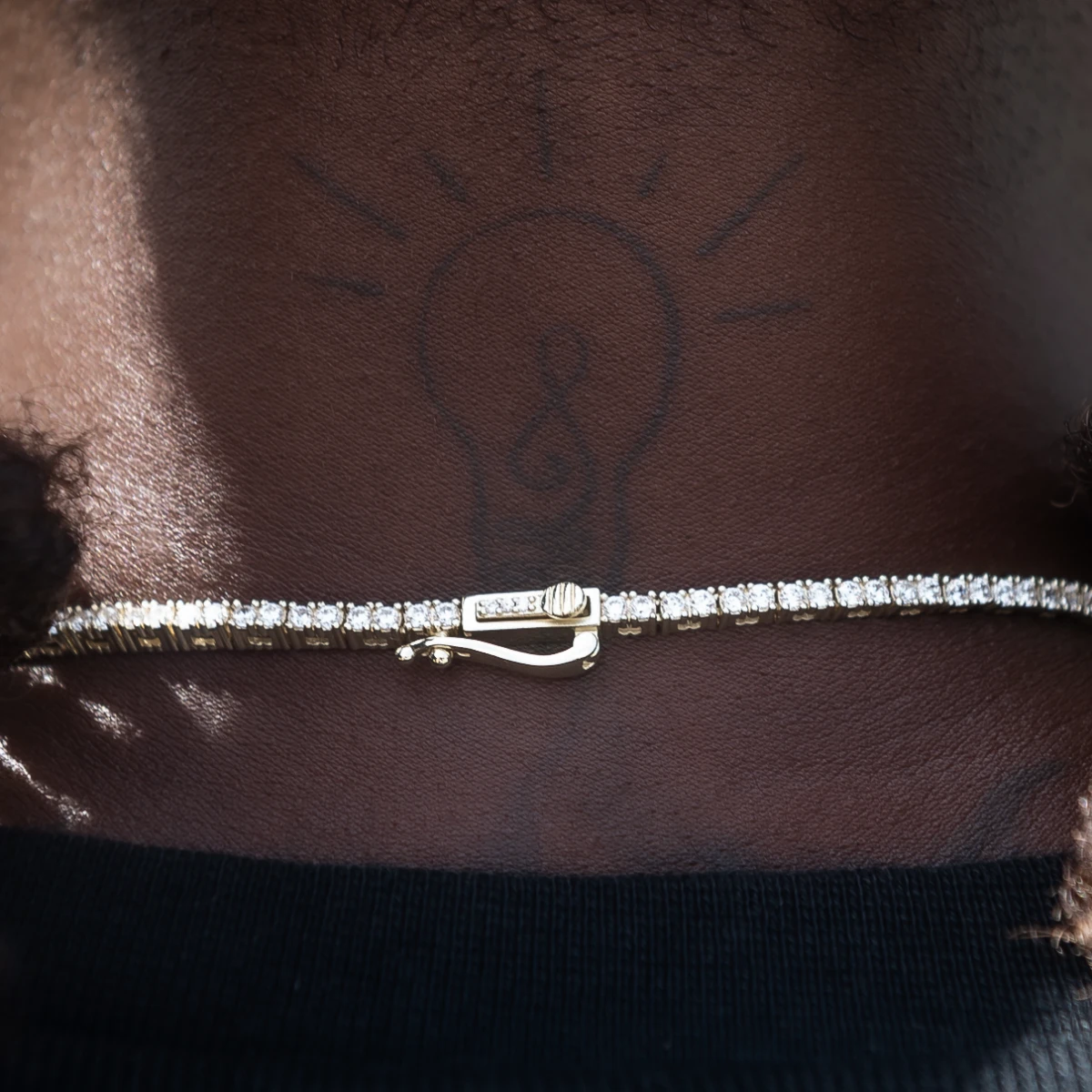 Diamond Tennis Chain + Bracelet Bundle In Yellow Gold- 2mm 6 Diamond Tennis Chain + Bracelet Bundle In Yellow Gold- 2mm - Image 6