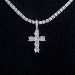 Iced Micro Round Cross