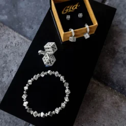 Iced Dice Bracelet -Fashion Jewelry Discount Store 2023 08 11 GLD SEPTECOM 2936 Edit lifestyle 4x5 1