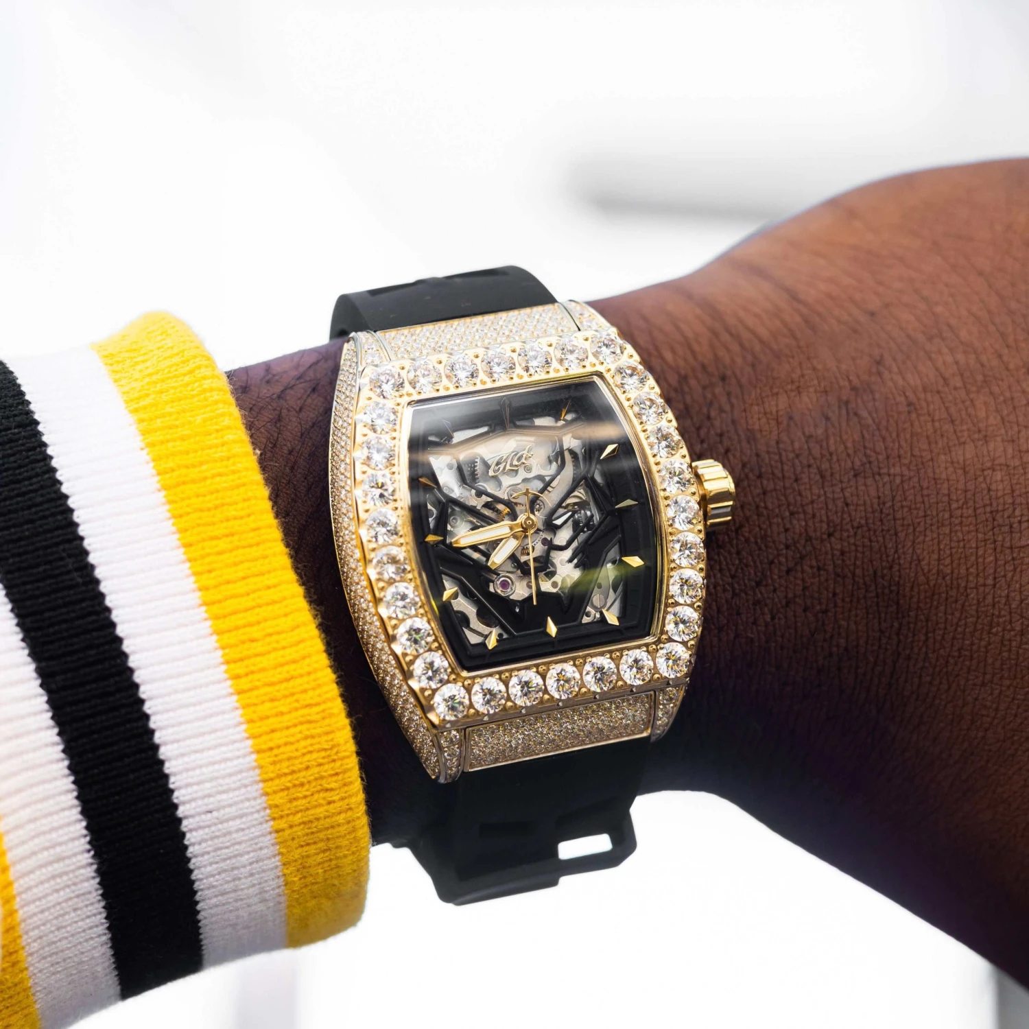 40MM Fully Iced Black Panther Perennial Era W/ Rubber Strap 2 40MM Fully Iced Black Panther Perennial Era W/ Rubber Strap - Image 2