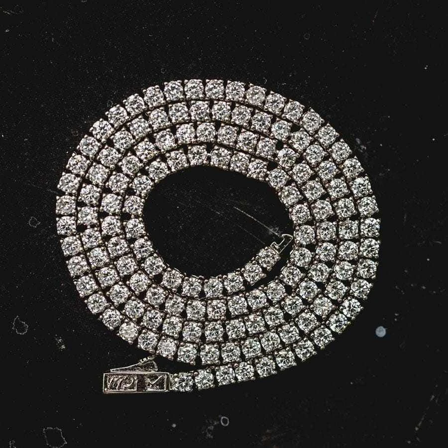 Diamond Tennis Necklaces Bundle In White Gold- 3mm 6 Diamond Tennis Necklaces Bundle In White Gold- 3mm - Image 6