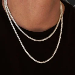 Diamond Tennis Necklace Bundle In Yellow Gold- 3mm -Fashion Jewelry Discount Store 3mmtennisnecklacesinyellowgoldbundle