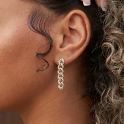 GLD Prong Cuban Stud Earring In Yellow Gold- 6mm