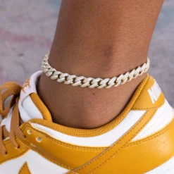 Iced Cuban Anklet In Yellow Gold - 8.5mm -Fashion Jewelry Discount Store 54276EDF ACC2 4BC2 9EBD 274E2E84DCB2 1 201 a