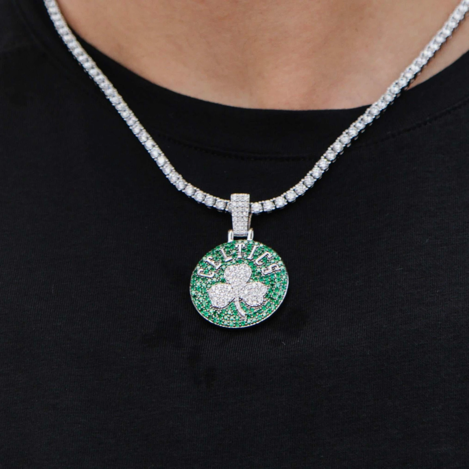 Boston Celtics Pendant In White Gold 2 Boston Celtics Pendant In White Gold - Image 2