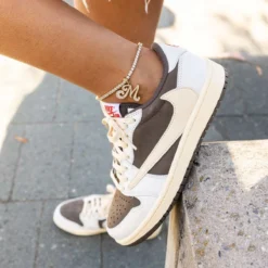 Diamond Script Font Anklet -Fashion Jewelry Discount Store 606A0058