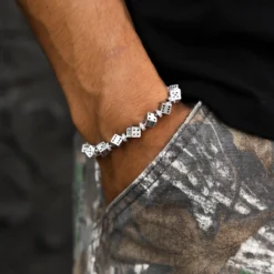 Iced Dice Bracelet -Fashion Jewelry Discount Store 606A0946