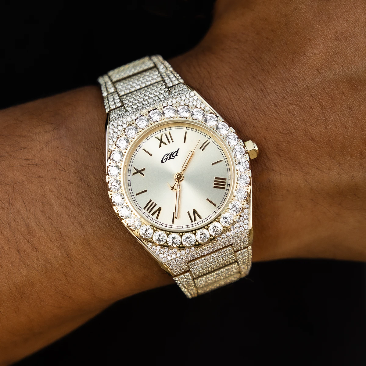 36MM Iced Alpha Era In Gold 1 36MM Iced Alpha Era In Gold