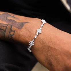 Fivio Snowflake Bracelet - White Gold -Fashion Jewelry Discount Store 606A7233