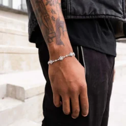 Fivio Snowflake Bracelet - White Gold -Fashion Jewelry Discount Store 606A7392