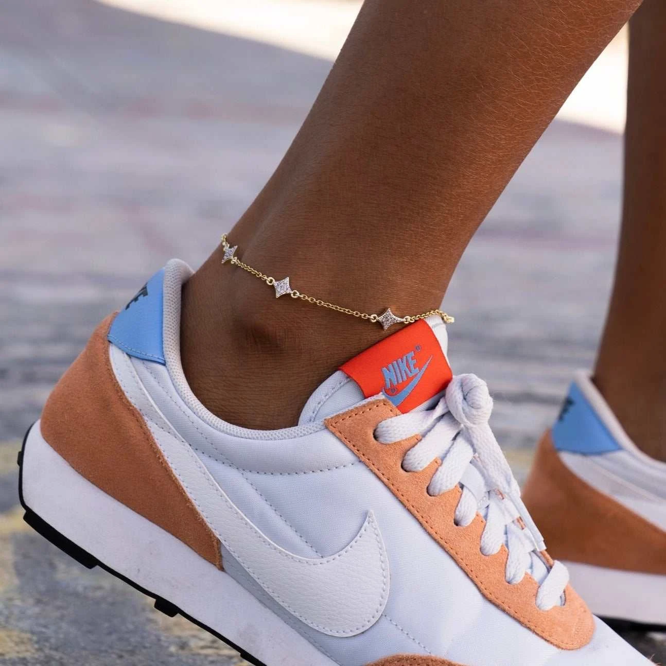 GLD Stars Anklet - Yellow Gold 2 GLD Stars Anklet - Yellow Gold - Image 2