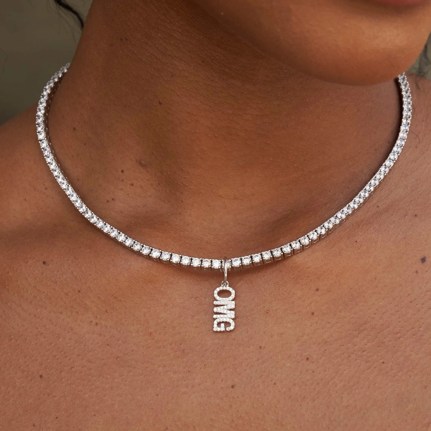 "OMG" Pendant - White Gold 1 "OMG" Pendant - White Gold