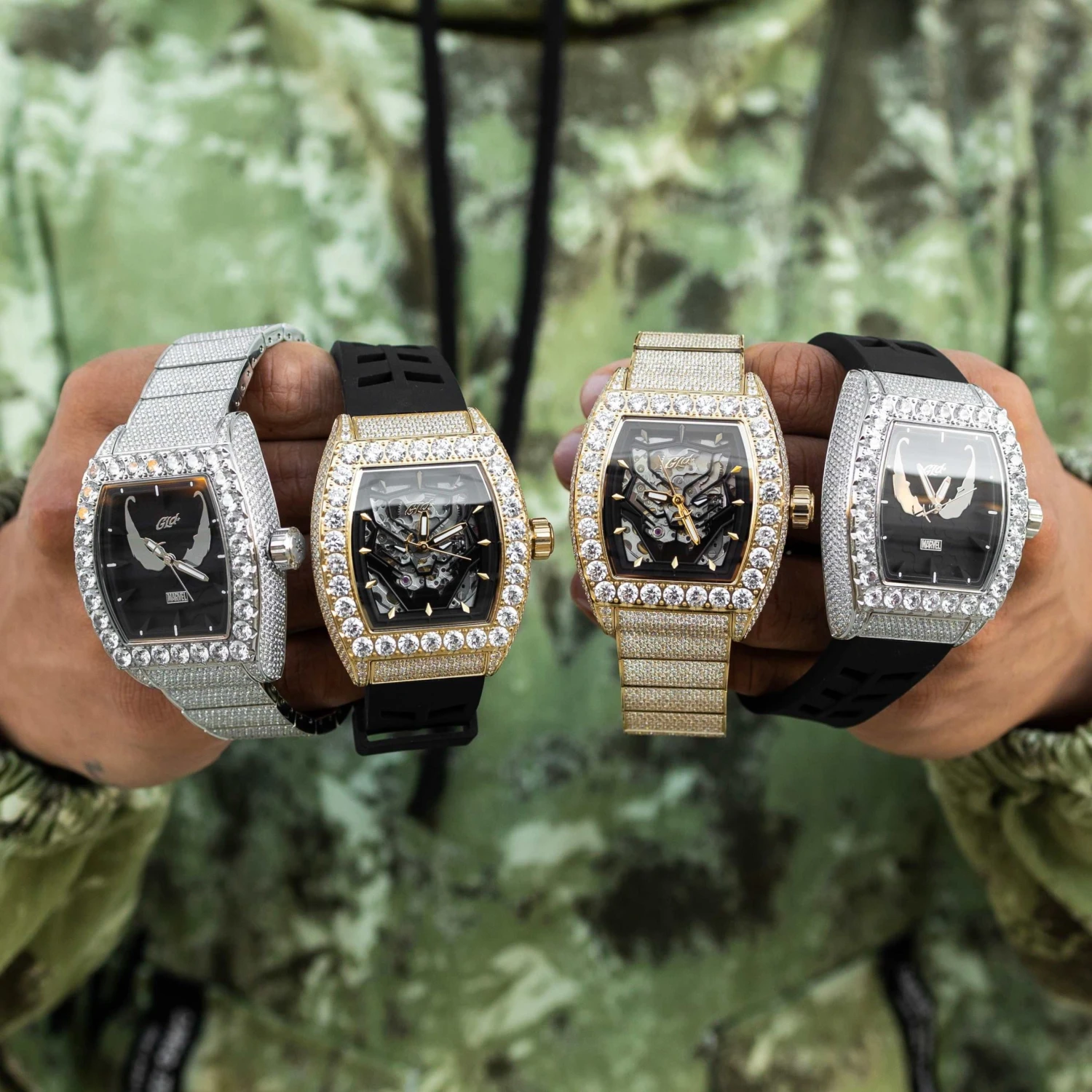 40MM Fully Iced Black Panther Perennial Era W/ Rubber Strap 5 40MM Fully Iced Black Panther Perennial Era W/ Rubber Strap - Image 5