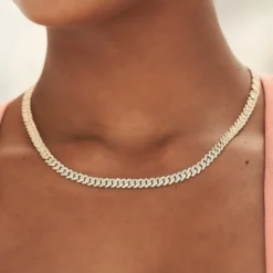 Micro Diamond Prong Necklace + Anklet Bundle- Yellow Gold