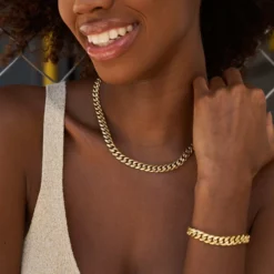 8mm Miami Cuban Chain + Bracelet Bundle -Fashion Jewelry Discount Store 8mmMiamiCubanChain BraceletBundle1