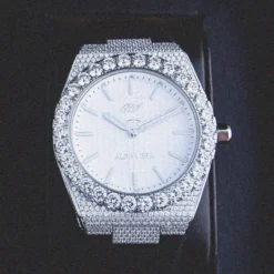 42MM Iced Alpha Era 316 W/ Rubber Strap -Fashion Jewelry Discount Store 946A1010